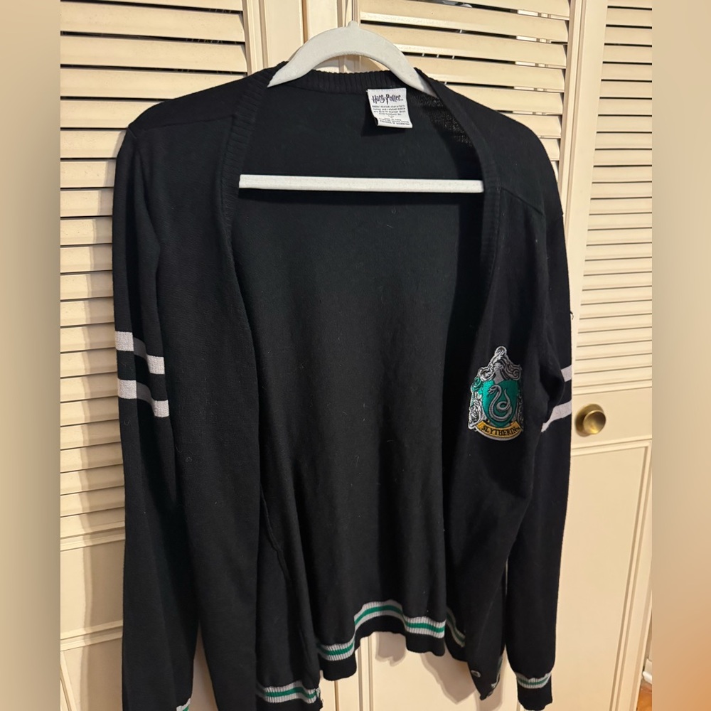 XL Slytherin House Crest Varsity Cardigan